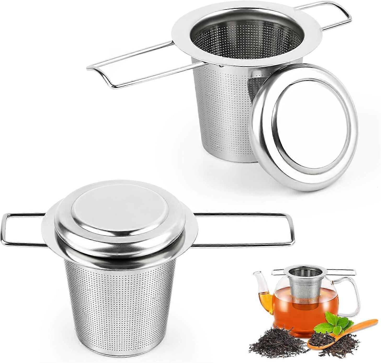 Two-Piece Stainless Steel Fine-Mesh Tea Filter Set