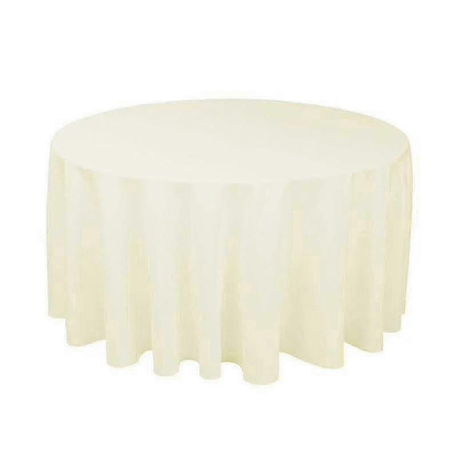 Round table cover for party polyester solid colors home decor