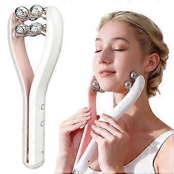 Mikrostrom-Gesichtsmassagegerät mit 3D-Rolle, 3 Intensitätsstufen, USB-aufladbar, Lifting- und Straffungsgerät für das Gesicht