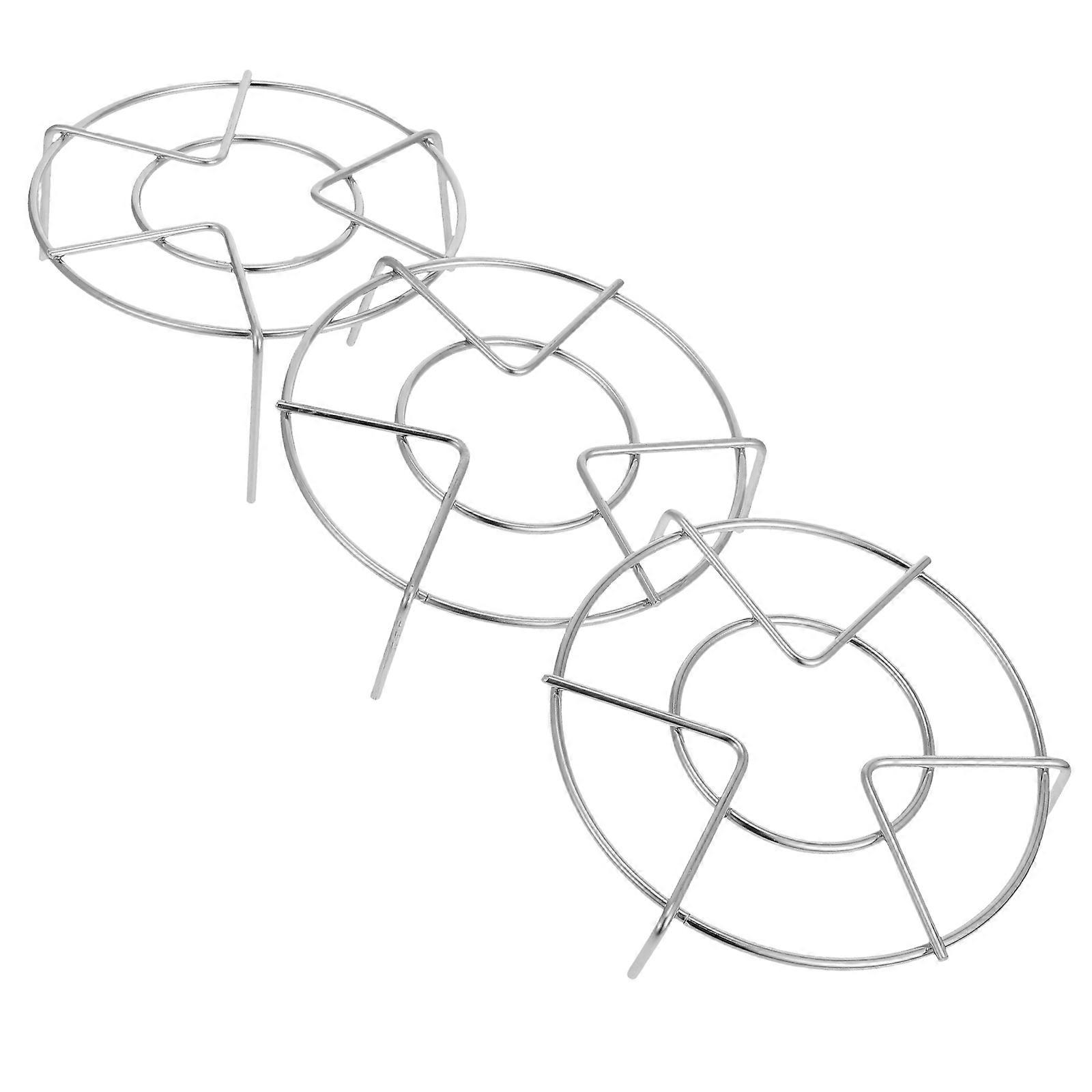 3Pcs Stainless Steel Steaming Rack Multi-Function Egg Steamer for Kitchen