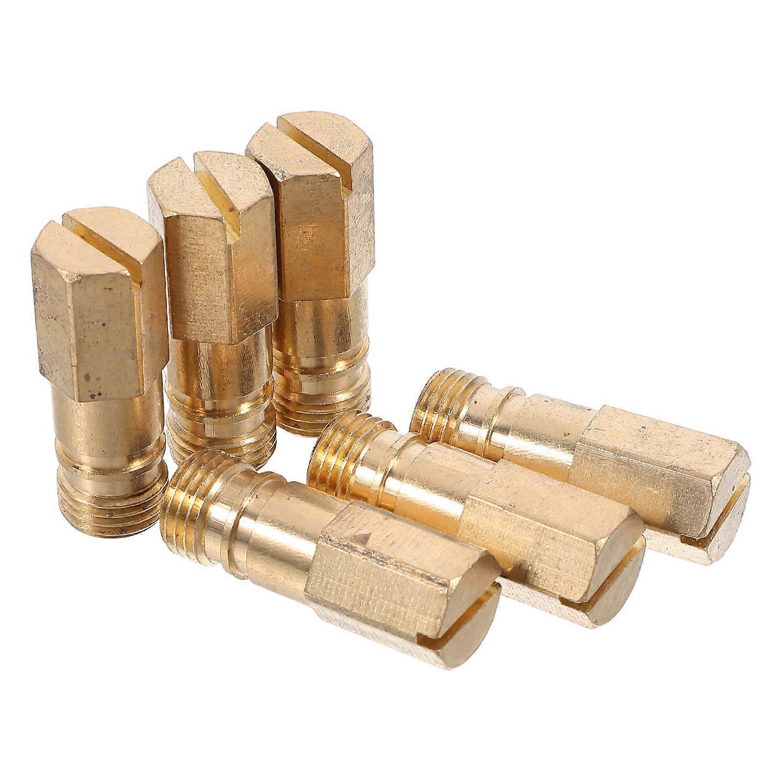 Brass Plug Cap Single Water Faucet End Plug for Effective Blockage 6Pcs