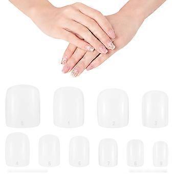 Fake Nail Stickers Fake Nail Stickers for Manicure Use 600Pcs Transparent Bundle