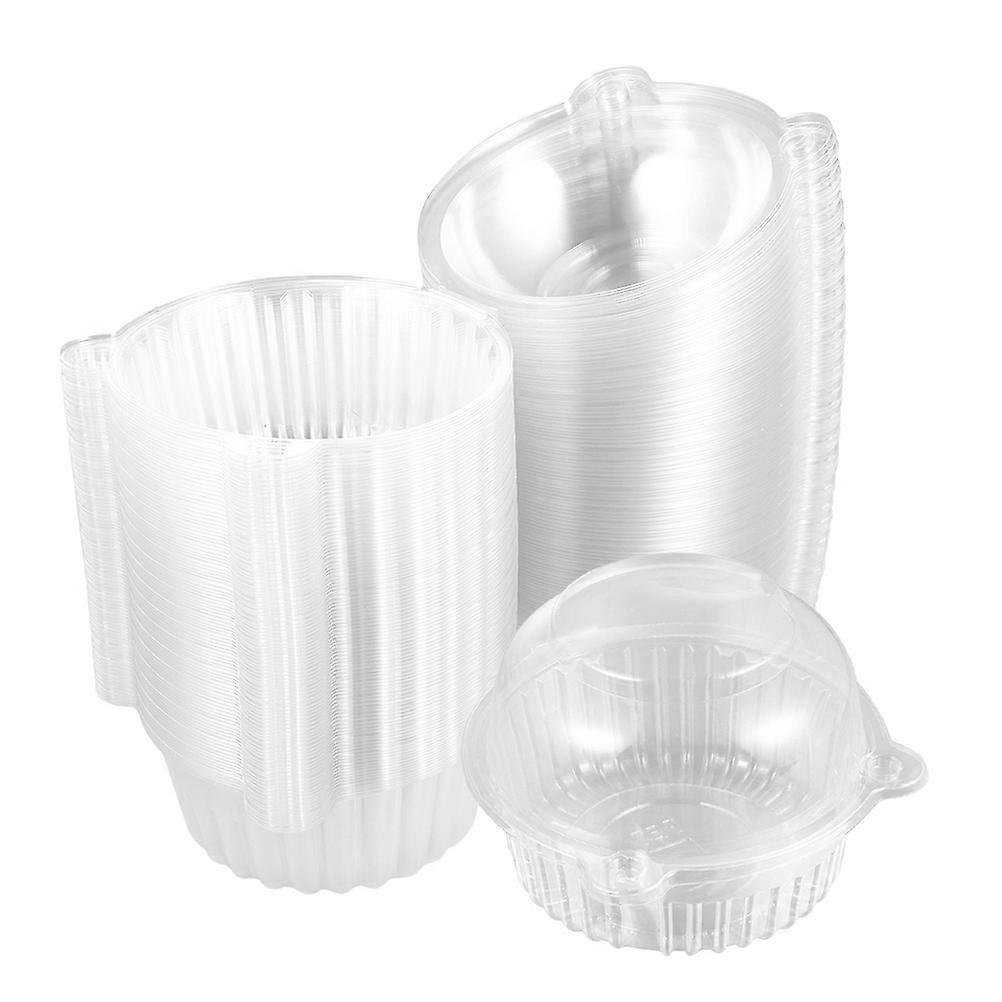 Cat Head Shaped Cupcake Box Clear for Cake 100Pcs Portable Packaging Box