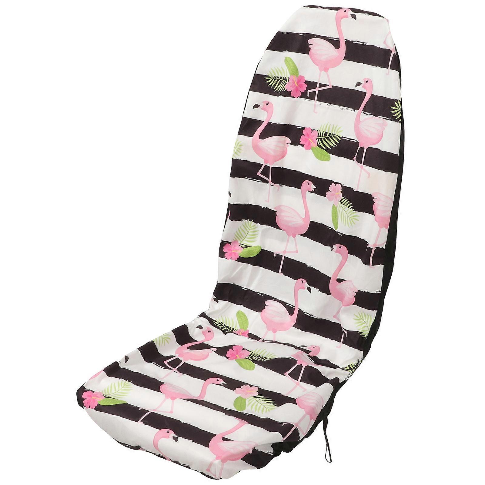 Front Car Seat Cover Flamingo Pattern Seat Protector for 5Pcs Set