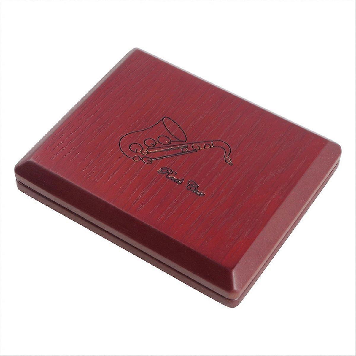 10 Storage Box Wood Clarinet Holder Red