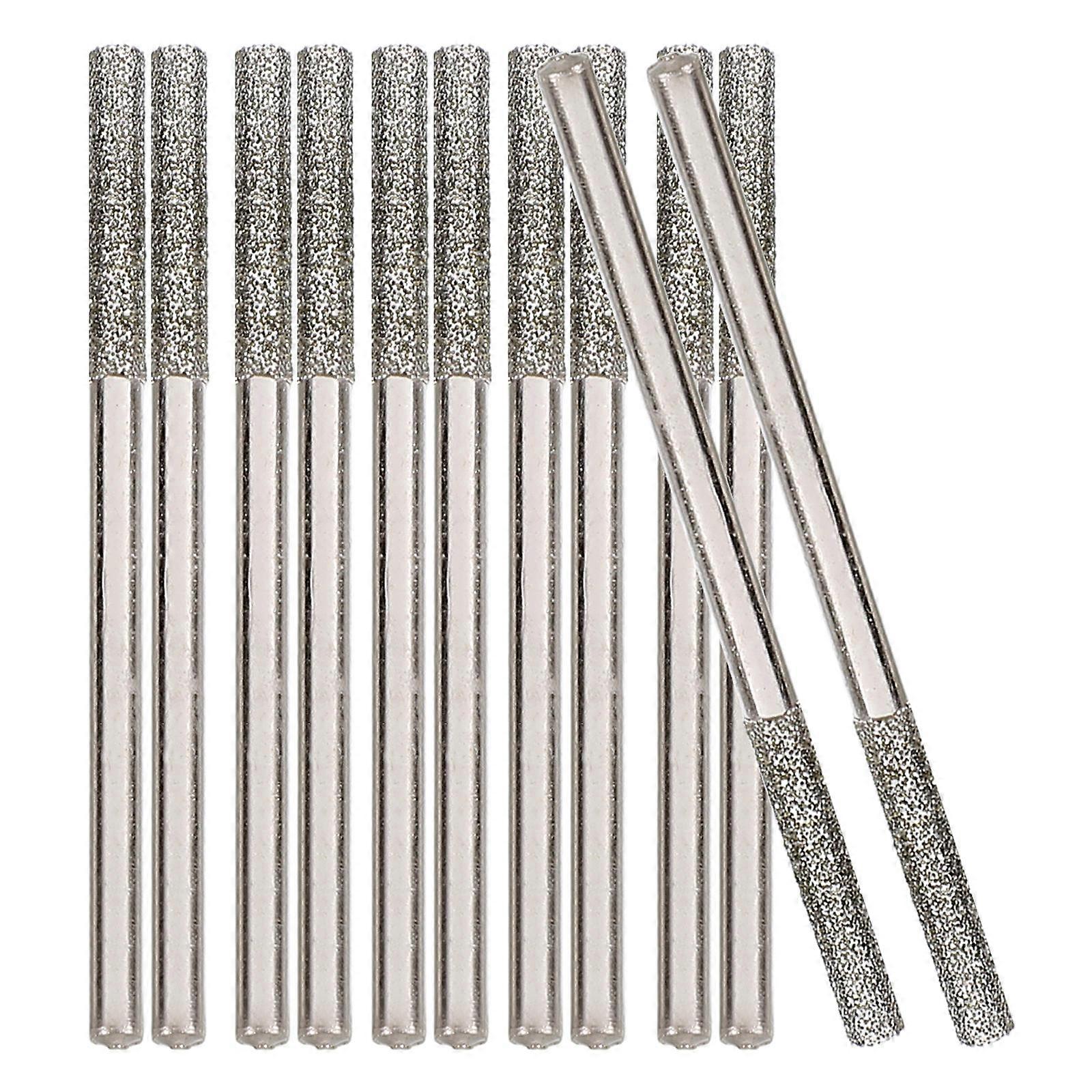 Masonry Drill Bit 20Pcs Replacement Diamond Drill Bits Workshop Use Silver for Gemstone Drilling