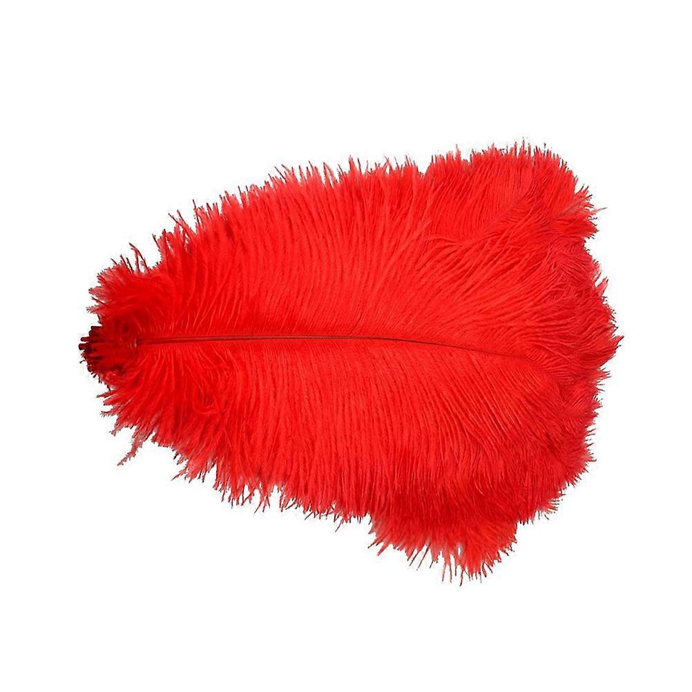 Ostrich Artificial Decoration for Holiday Party 5Pcs Red