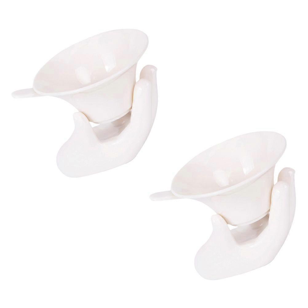 Ceramic Tea Strainer for Practical Tea Infuser 2Sets White