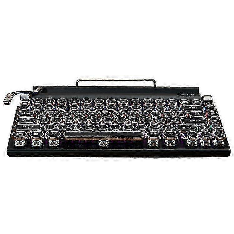 TW1867 Round Retro Punk Keycap Mechanical Wireless Bluetooth Keyboard