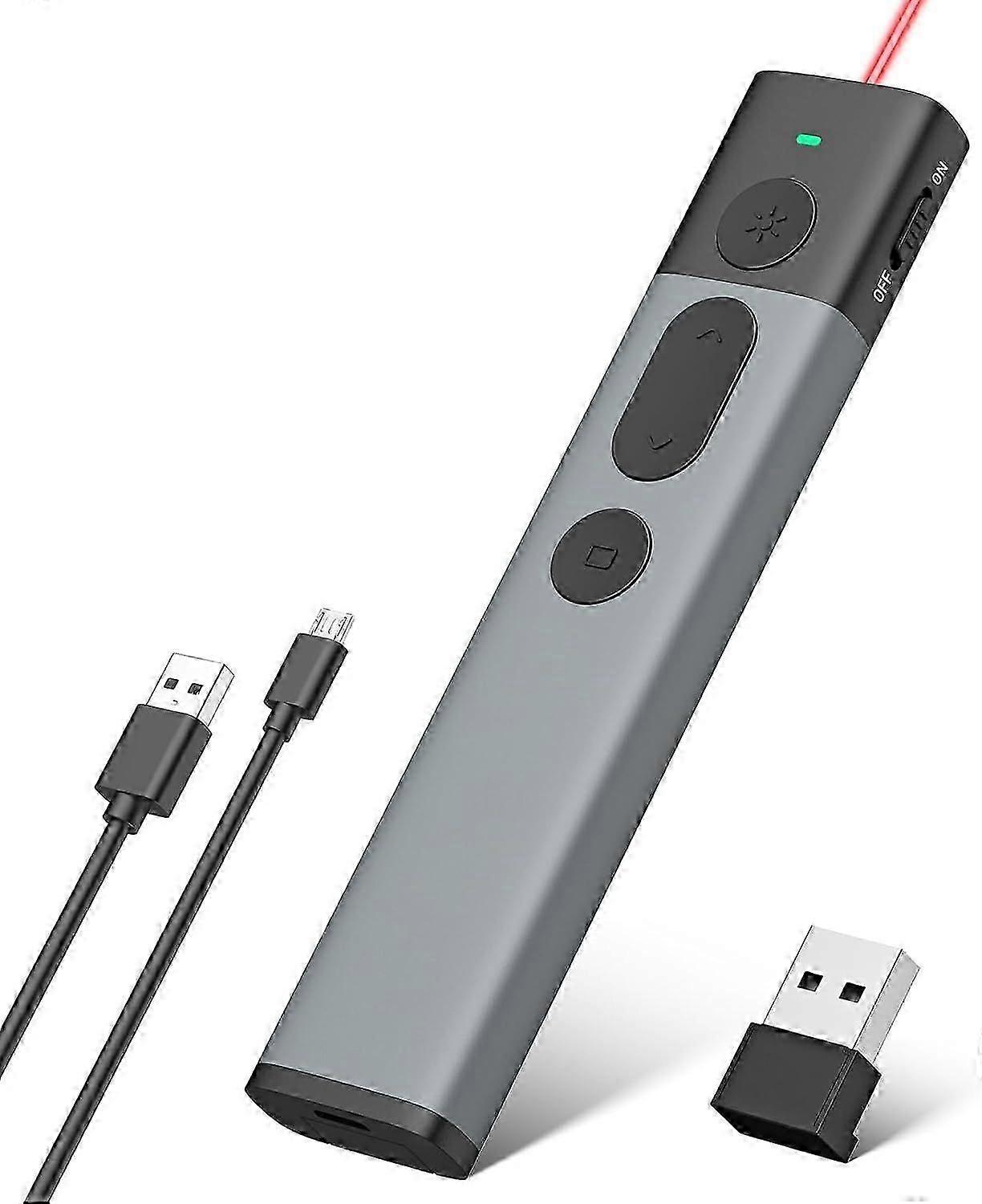 2025 Newest Presentation Remote Wireless Presenter - Rechargeable Aluminum