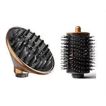 Diffusor + Locken-Diffusor-Aufsatz für Airwrap HS01, HS05 und HS08 – für schnelleres Trocknen und definierte Locken (Haarfarbe Gold)