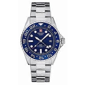 Swiss Alpine Military - 7052.1135 - Rannekello - Miehet - Kvartsi - Master Diver GMT