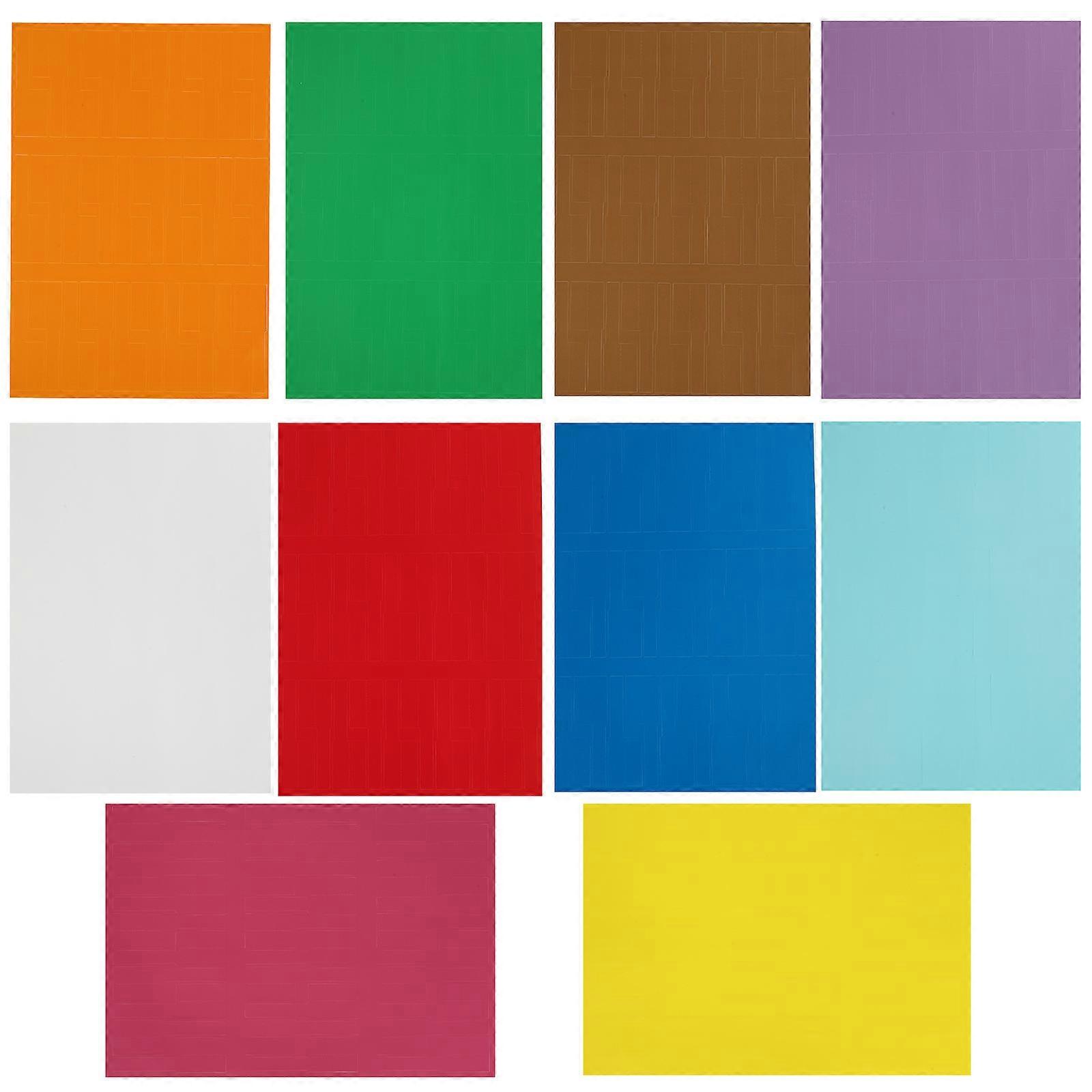 Cable Labels Self-Adhesive Tear Resistant for Cable Use 20 Sheets Assorted Colors