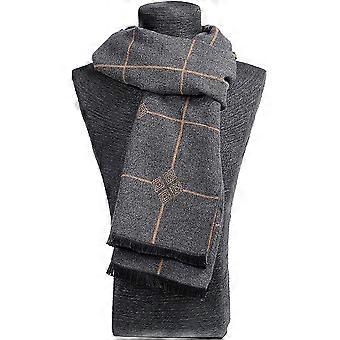 Herren-Winterschal, warmer, langer Winterschal aus weichem, atmungsaktivem Kaschmir-ähnlichem Material, stilvolles Karomuster, ideal zum Halswärmen bei Kälte.