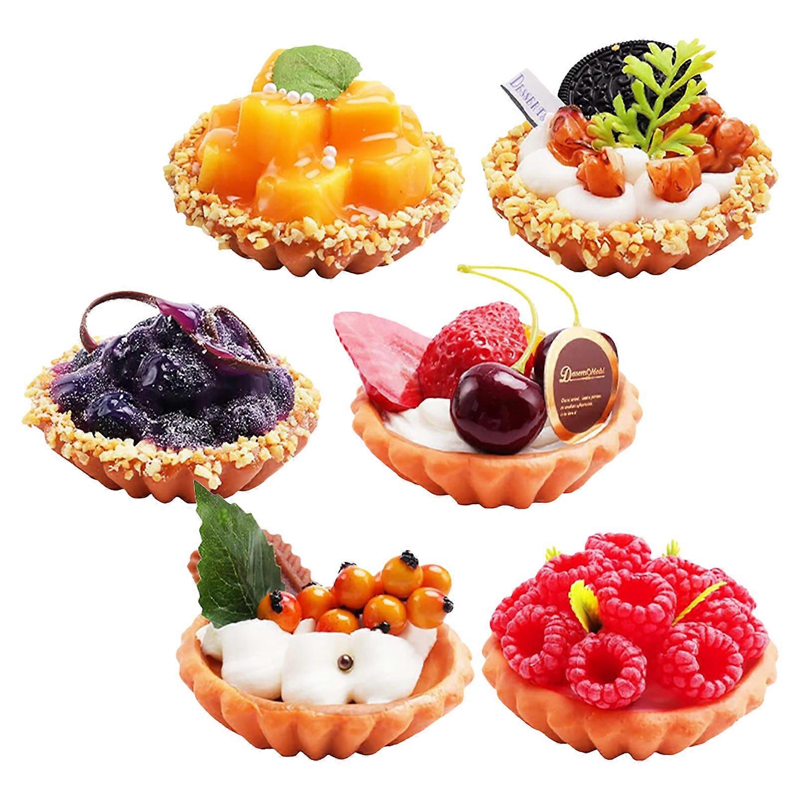 Simulation Cake Fake Cake Models for Decoration 6Pcs Assorted