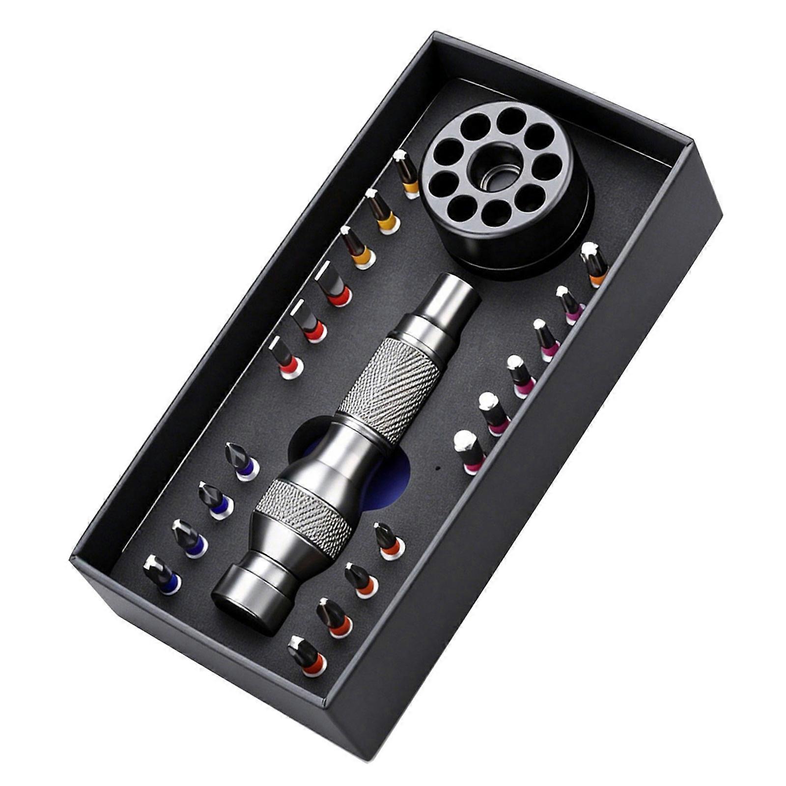 Replaceable Head 22 In 1 Quick Releasing Screwdriver Multifunction Straight Bit Set Magnetic Screwdriver Bit Multicolor