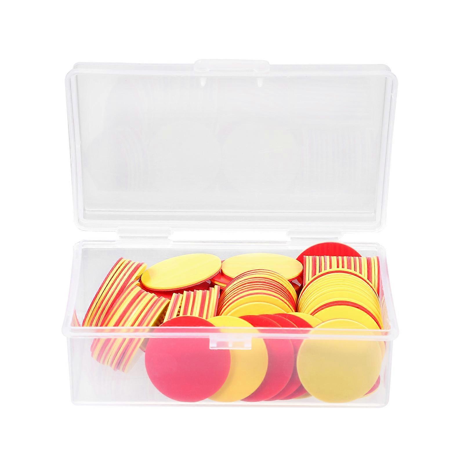 100Pcs Round Counting Chips Plast Round Bingo Chips Barn Learning Leker