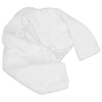 Children Warm Flower Tippet Plush Coat for Wedding Use 1Pcs White Shawl