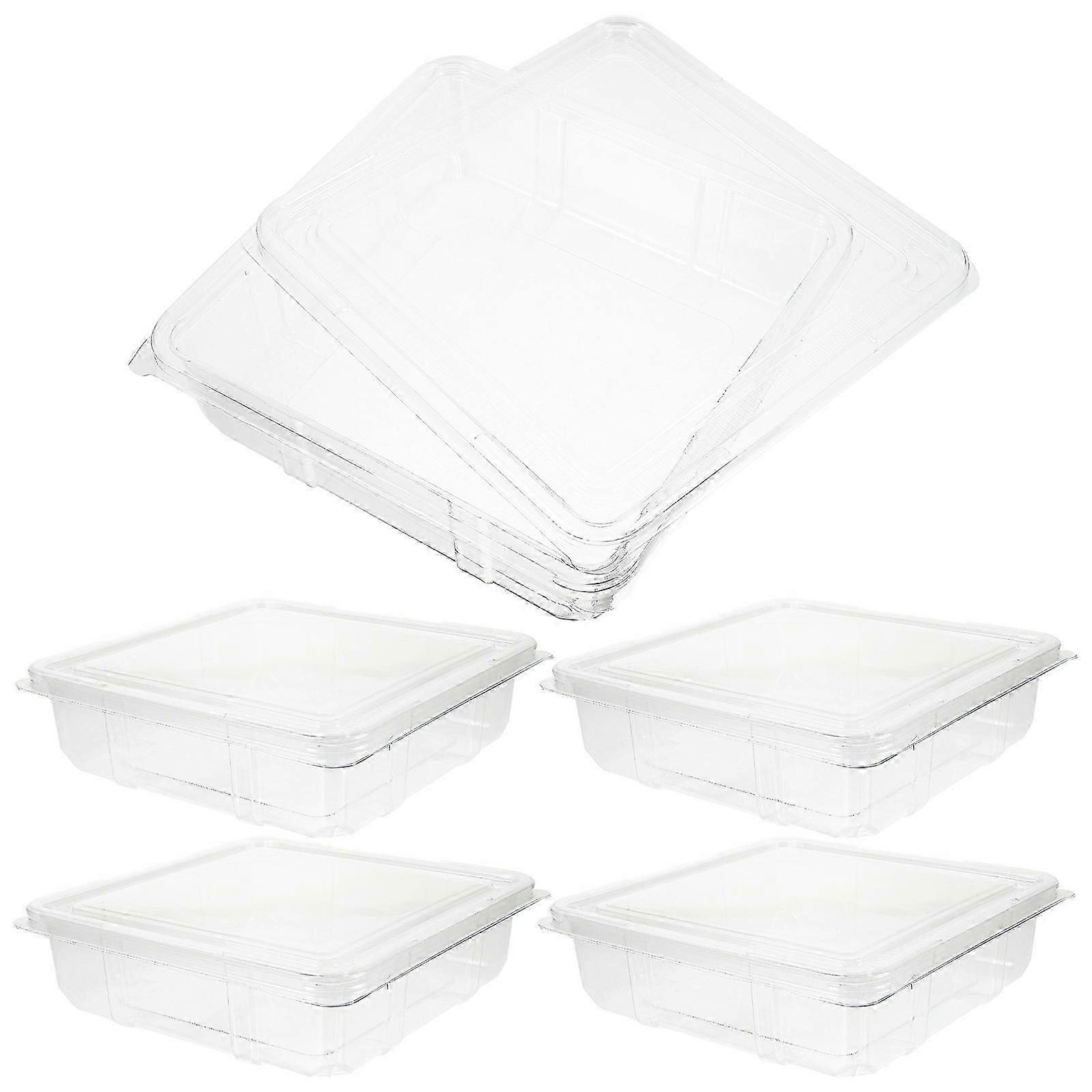 5Pcs Transparent Plastic Hat Storage Boxes Organizer
