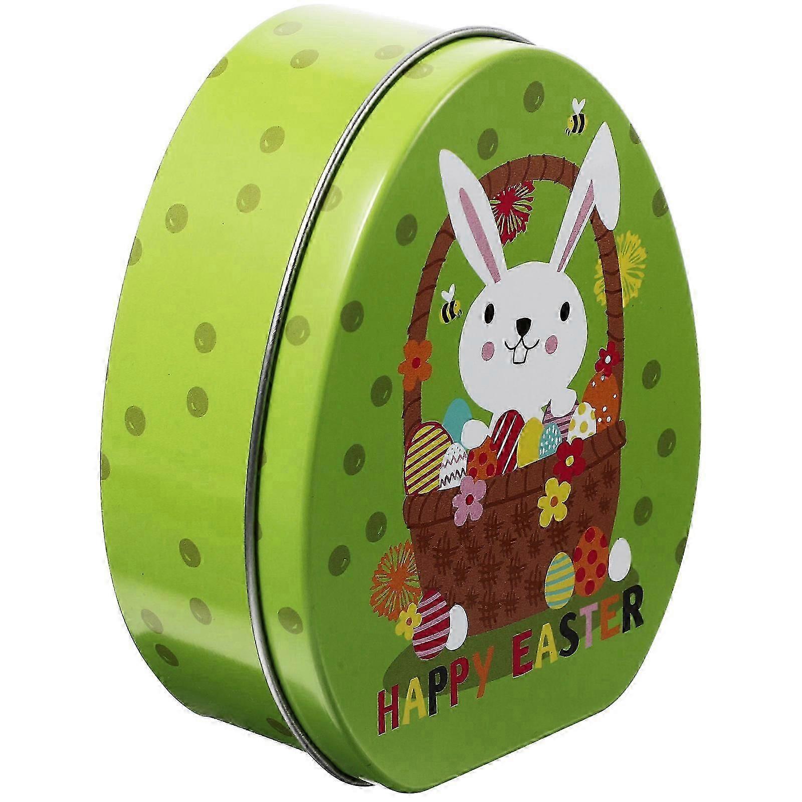 3Pcs Easter Bunny Pattern Tinplate Storage Boxes for Candy & Festival Decor