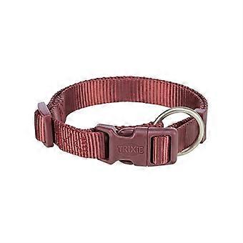 Trixie collar sangria red 22-35x1 cm adjustable