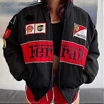 Vintage White NASCAR Racing Jacket - Retro Y2K Bomber Jacket Unisex Streetwear Coat (GET IT)