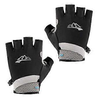 Half Finger Fishings Glove Quick drying Breathable Sports Glove Highly Elastics Cycling Glove for Kayaking, Hikings L Pink