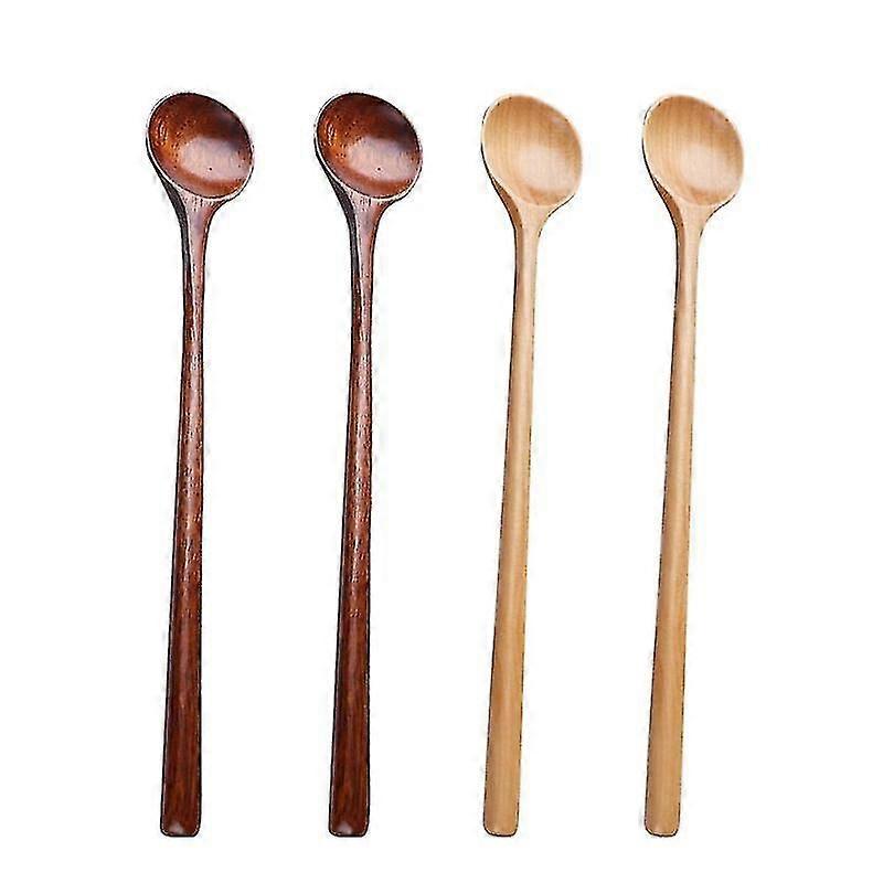 4pcs Kitchen Tableware, Wooden Spoons For Eating