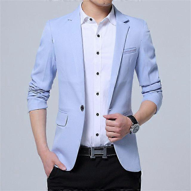 New Spring and Autumn thin Casual Men Blazer Cotton Slim England Suit Blaser Masculino Male Jacket Blazer Men Size M-5XL