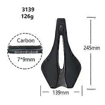 Vej / MTB Cykelsadel 130g Ultralet Carbon Rail 245*139mm Forstærket Nylon Shell