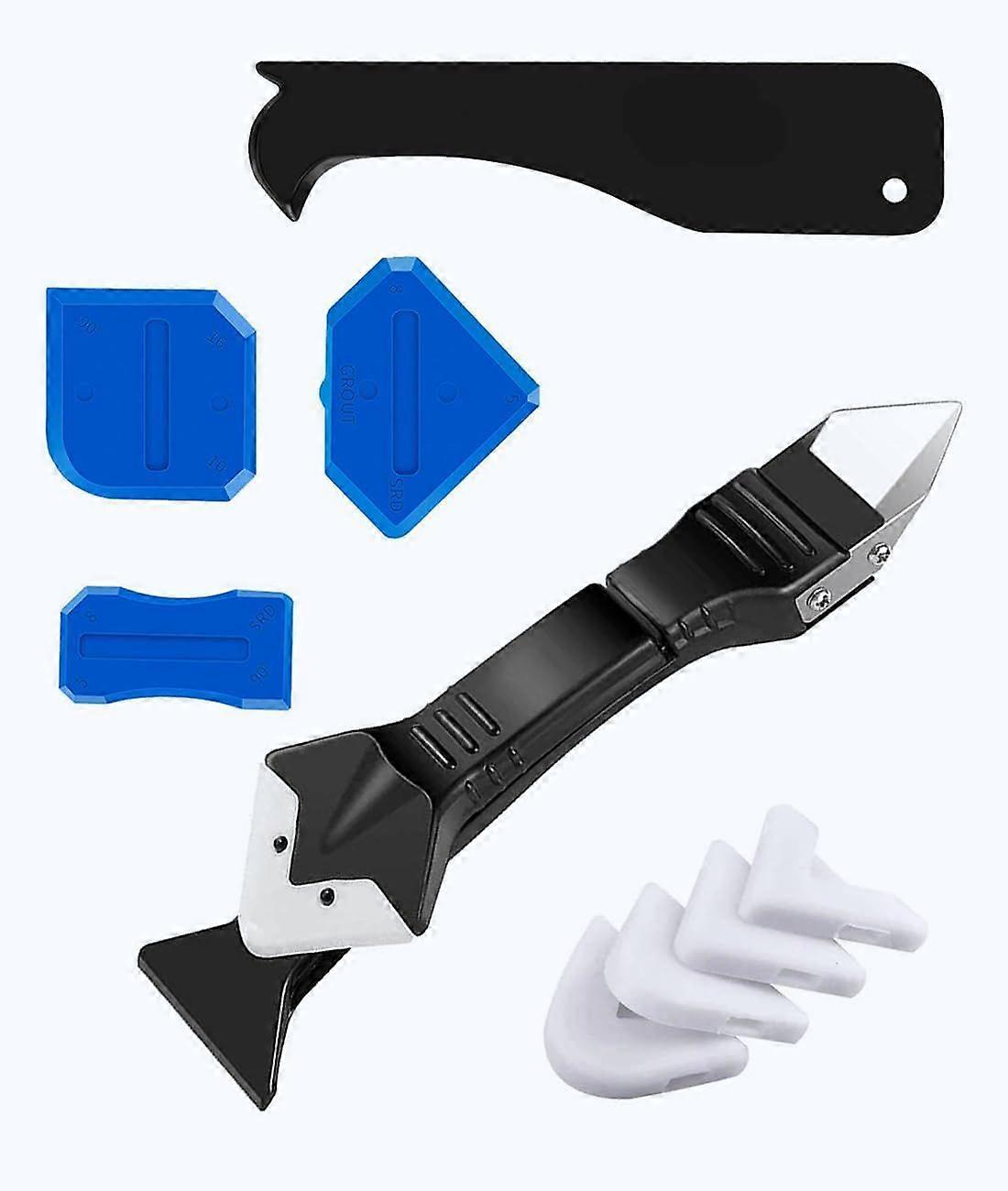 Multifunctional caulking tool, caulking removal tool, caulking tool set