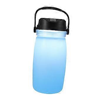 Collapsible Camping Cup with Solar Charging LED Light, Foldable 2 in 1 Travel Outdoor Mug