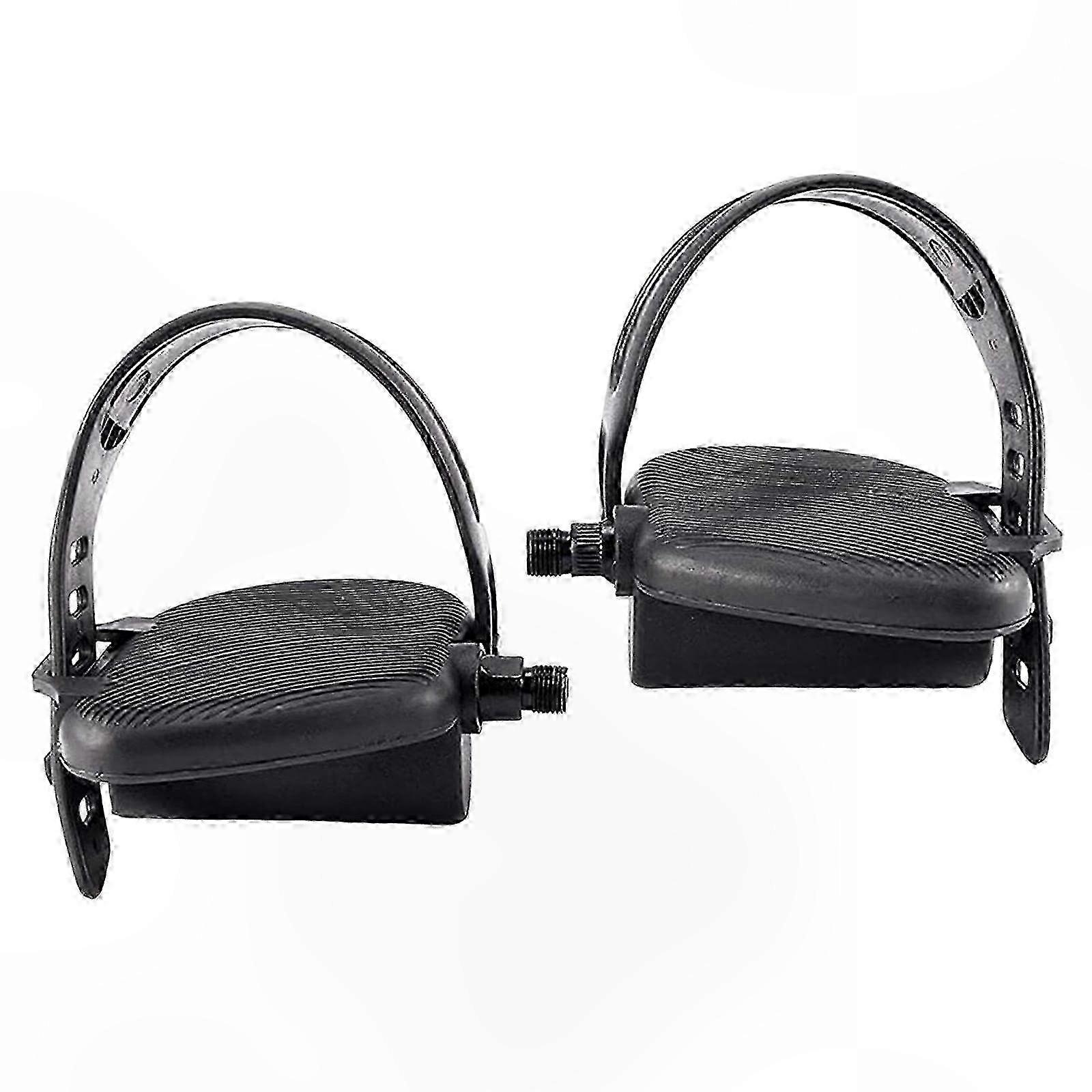 Indoor Cycling Pedals with Adjustable Straps for Exercise Bikes
