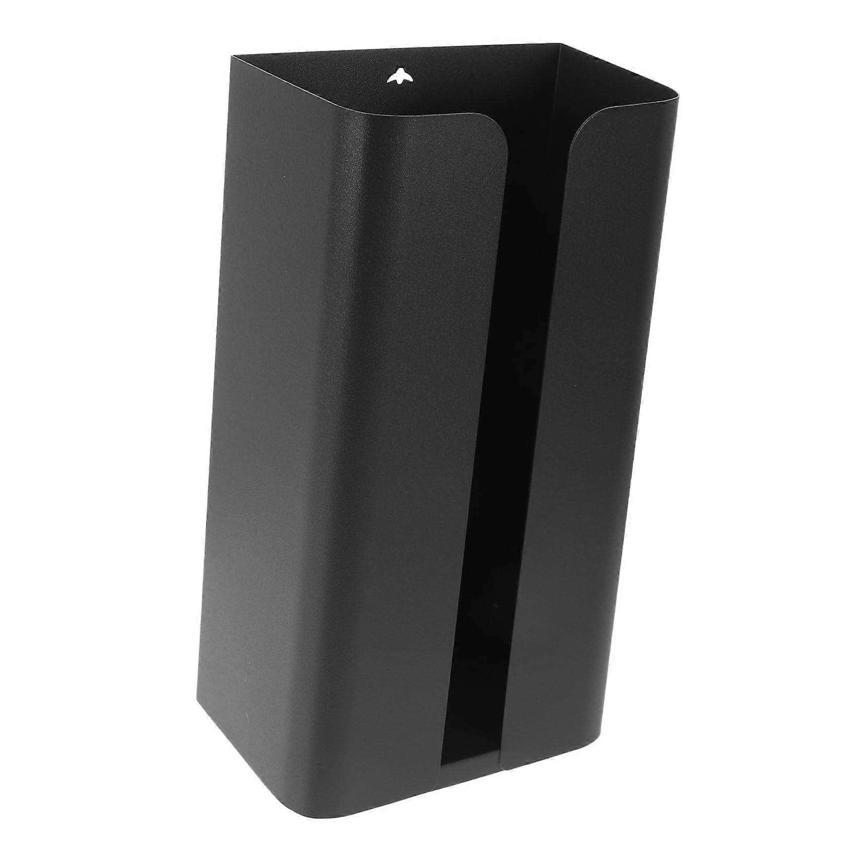 Black Wall Mounted Tissue Holder Bathroom Organizer Box Punch Installation for Kitchen Use