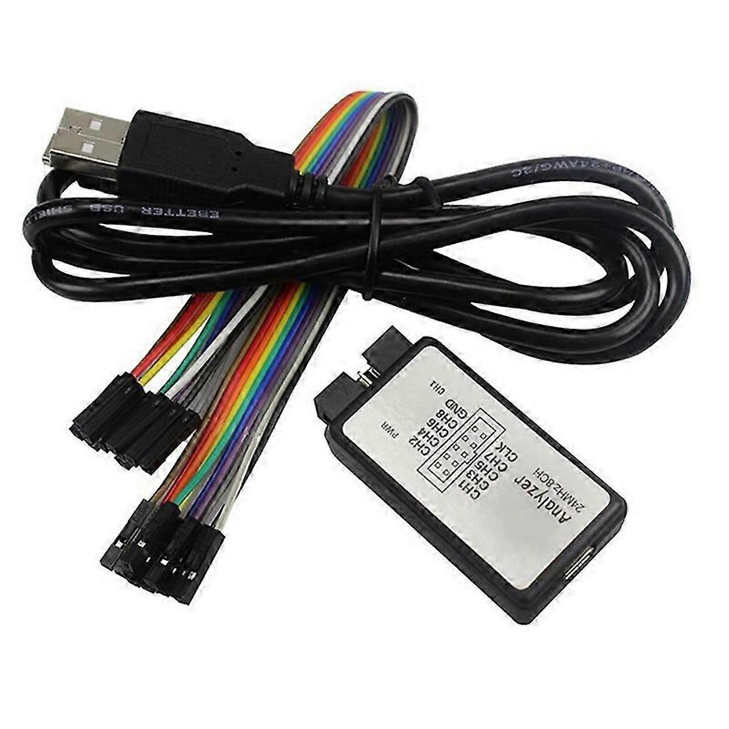 USB Logic Analyzer Single Chip Microcomputer Suitable for ARM FPGA Debugging Tool 24M Sampling 8 Cha