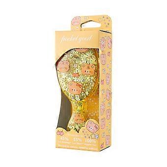 Shiny Printed Hair Comb, Portable Mini Scalp Massage Brush, Fluffy Cranial Top Styling Comb