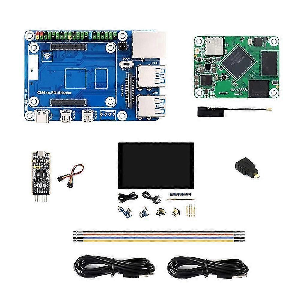 Core3566 Module Kit RK3566 Quad-Core Processor High-Performance Computing, 8-Inch HDMI-Compatible Touch Screen US PLUG