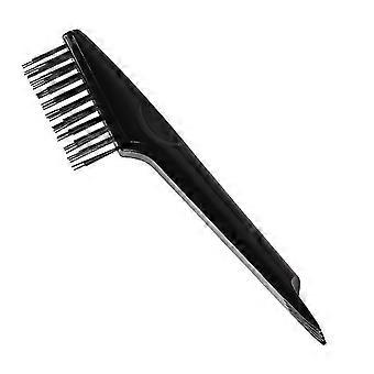 Multifunctional Double-End Cleaning Brush, Plastic, Portable - for Keyboard, Hair, Home, Office (2-Pack, Black)