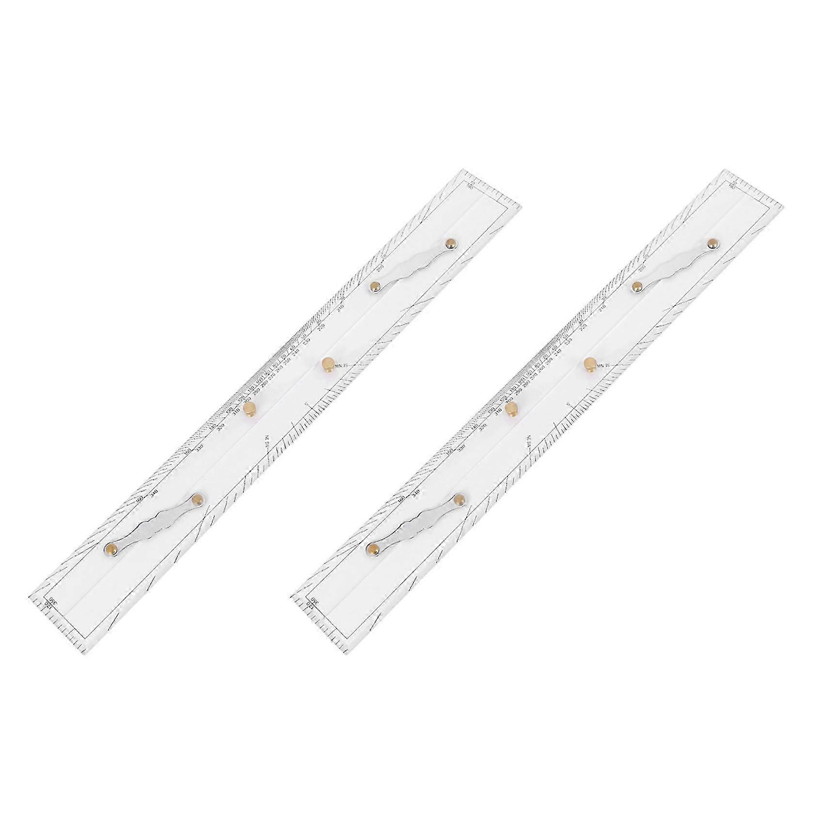 2X Marine Ruler Parallel Ruler Nautical Charts Parallel Ruler Mapping Points to Pull Parallel Ruler 600MM