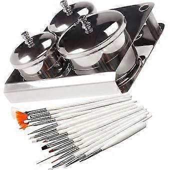 Nail Art Cup Stainless Steel Nail Liquid Holder for Storage Use
