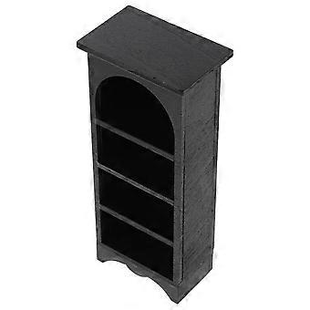 Wwawa House Furniture Dollhouse Wood Bookshelf for Decor 1 Piece