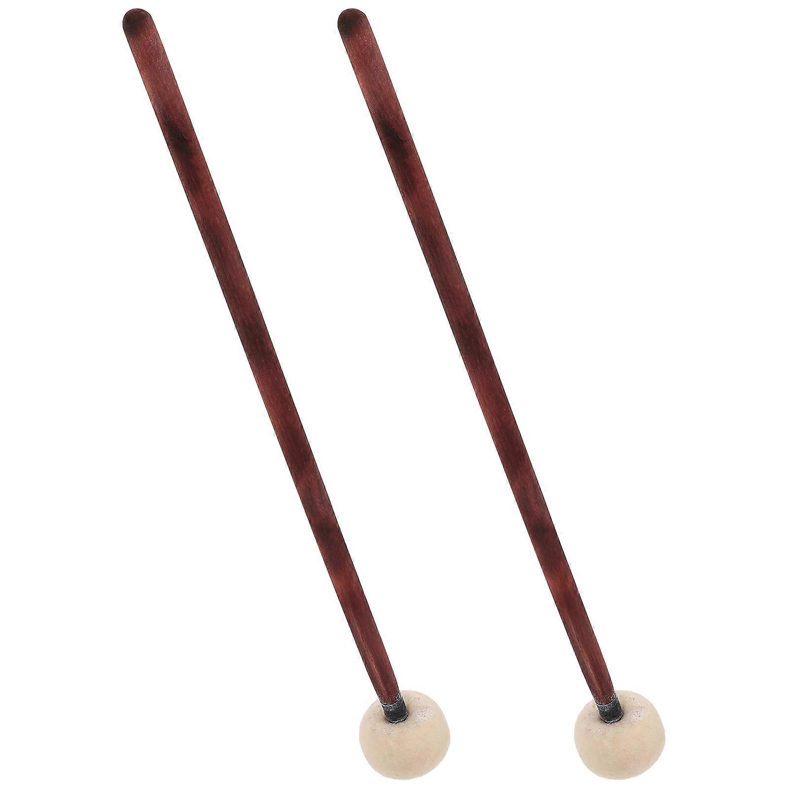 Wood Felt Drumsticks for Marching Drum 8Pcs Practice Drum Mallet