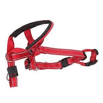 Collar de cabeza de perro Arnés de cabeza de perro transpirable Cubierta bucal de perro con correa ajustable para exterior rojo XL