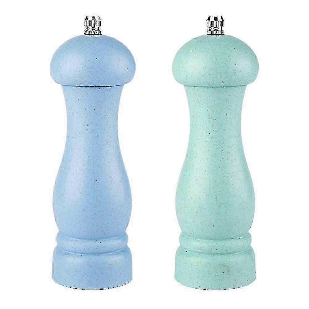 adjustable salt and pepper mill set oak wood material