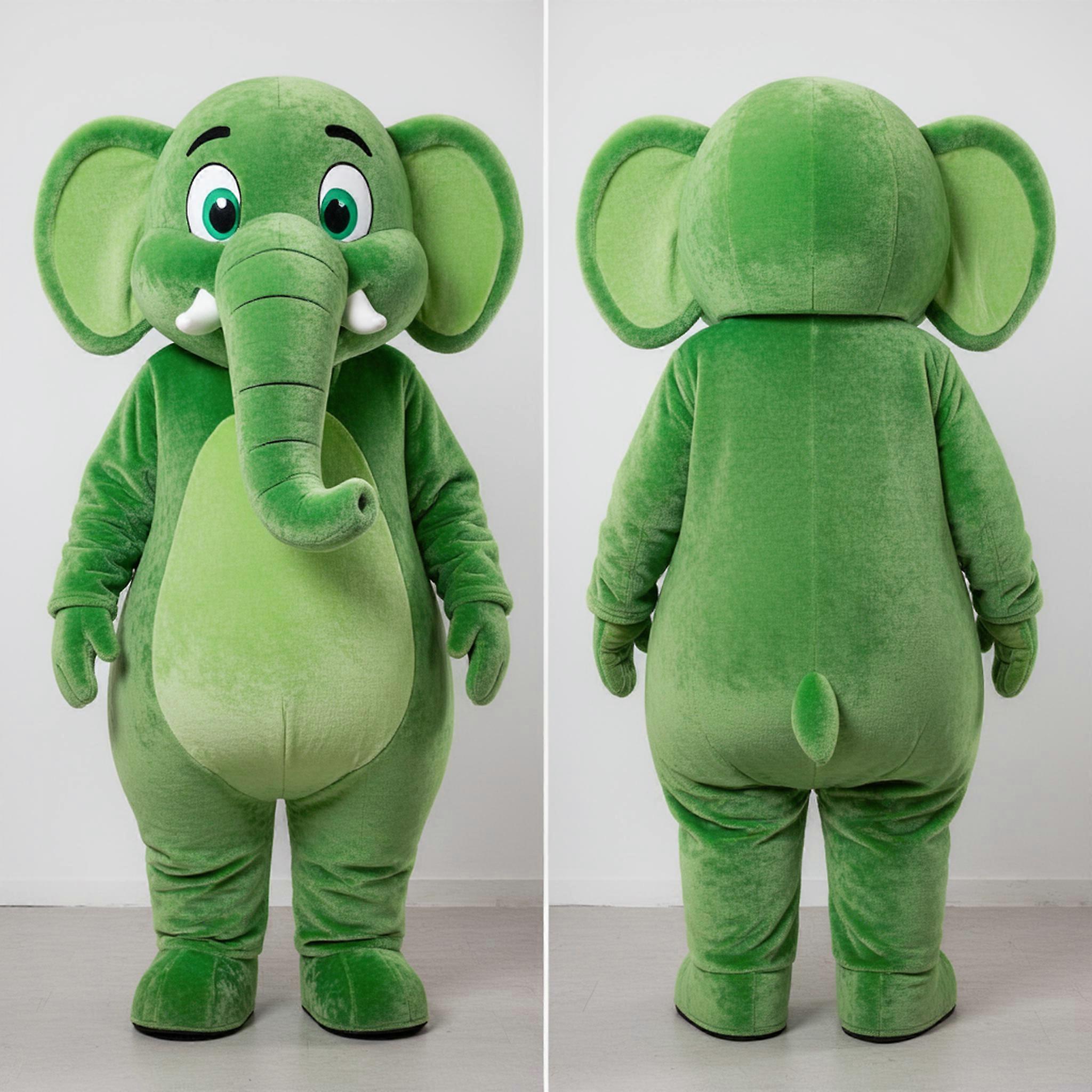 MASTICOT Emerald Green Broad Shouldered Mammoth Mascot
