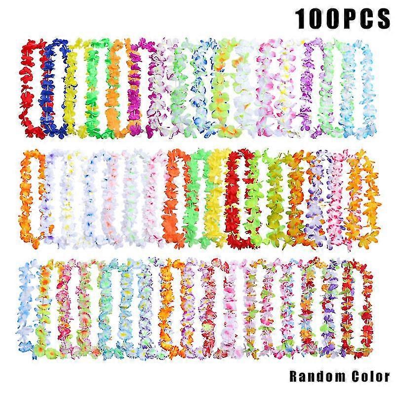 50pcs/100pcs هاواي قلادة الاستوائية هاواي القماش زهرة إكليل الزهور حزب DCOR