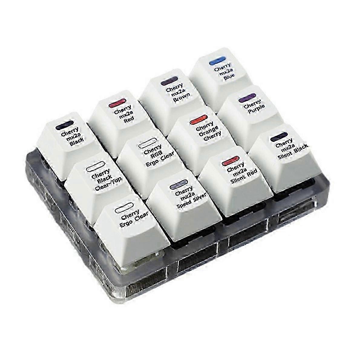Cherry MX2A Key Switch Tester 12-Key Mechanical Keyboard Sampler for Switch Testing
