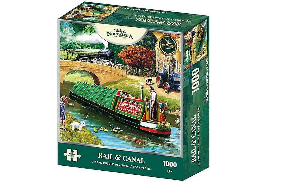 Demiryolu ve Kanal Yapbozu 1000 Parça