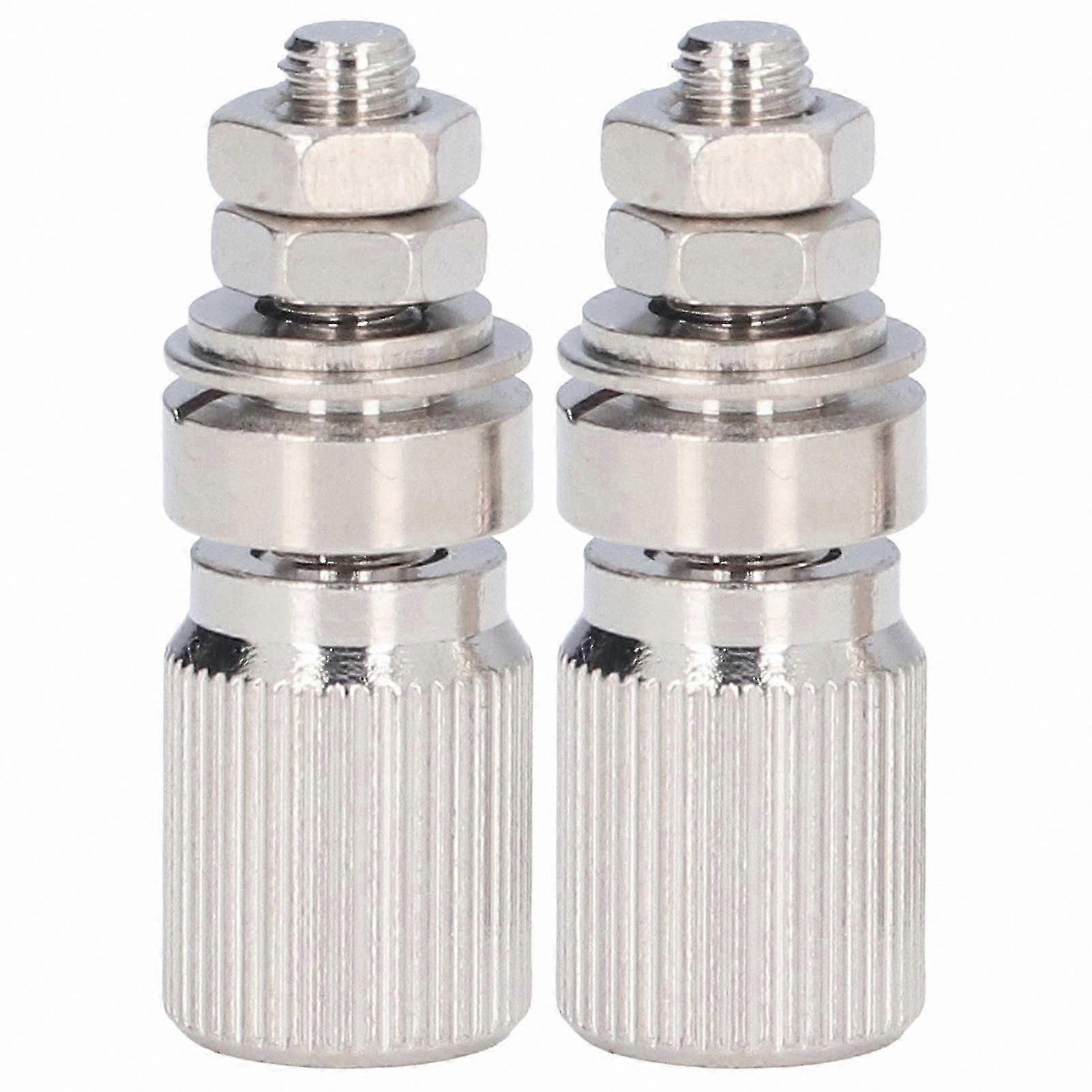 Silver Alloy Binding Posts, 2-Pack Grounding Terminal Contacts compatible with Power Applications