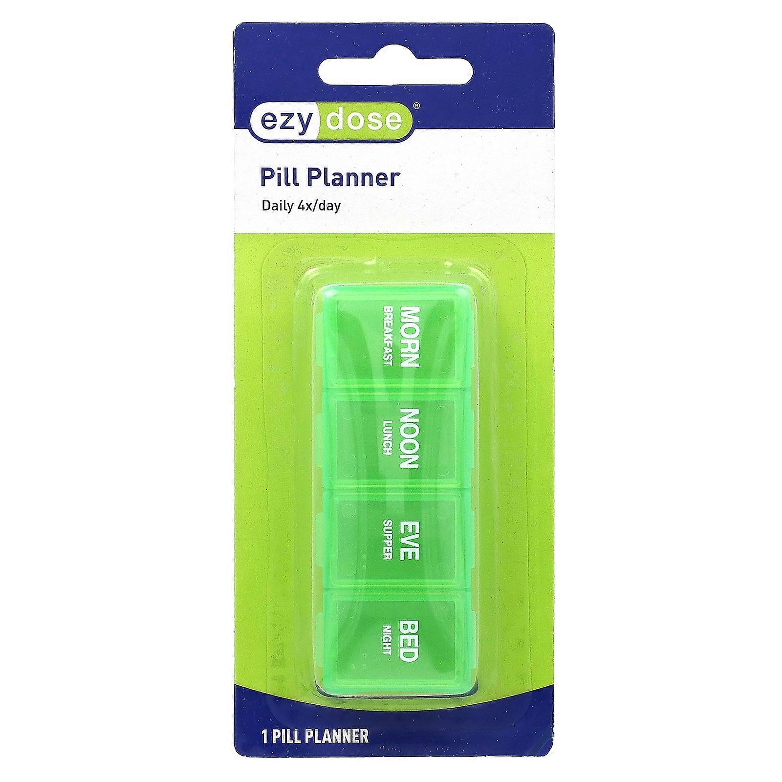4 x Ezy Dose, Daily 4x/Day Pill Planner, 1 Count
